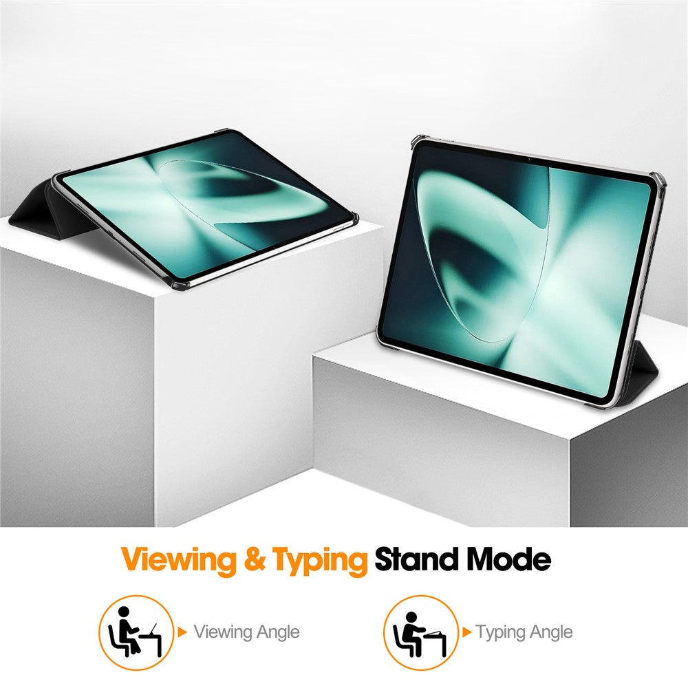 For OnePlus Pad Tri-fold Stand Tablet Case Auto Wake / Sleep Tablet Leather Cover