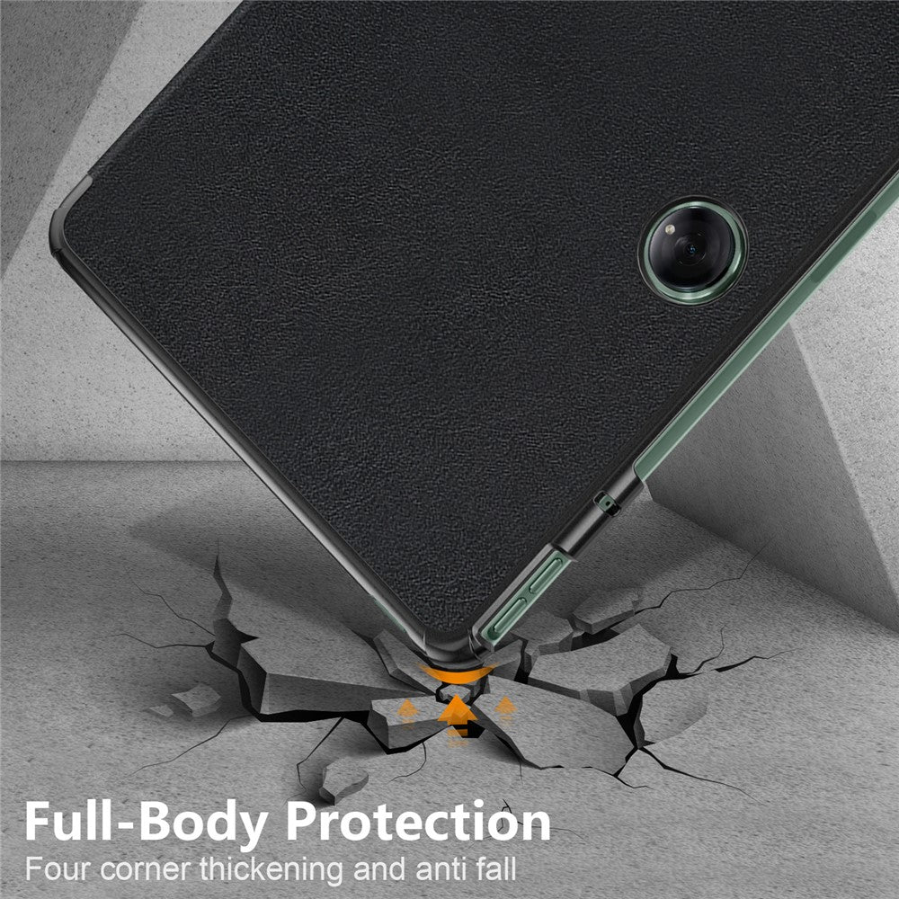 Leather Tablet Case for OnePlus Pad / Oppo Pad 2 Tri-fold Stand Tablet Cover with Auto Wake / Sleep