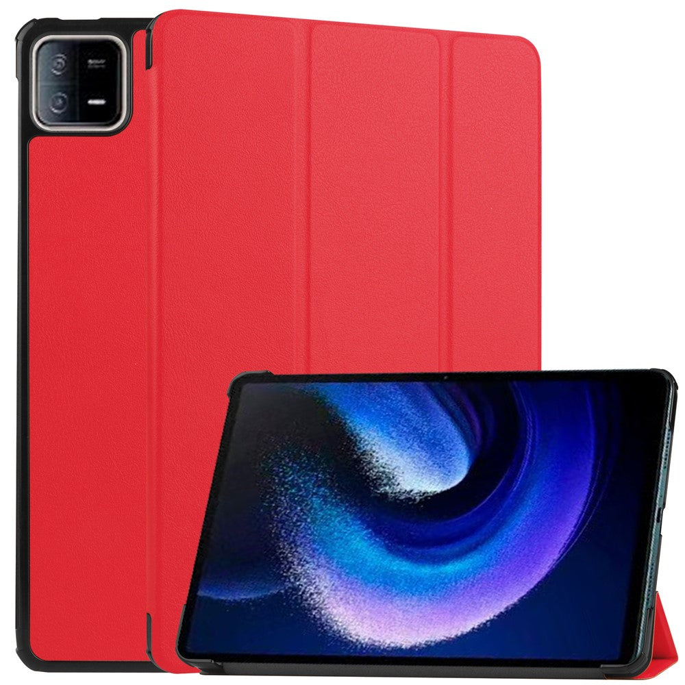 For Xiaomi Pad 6 Tri-fold Stand Tablet Case Auto Wake  /  Sleep Leather Tablet Cover