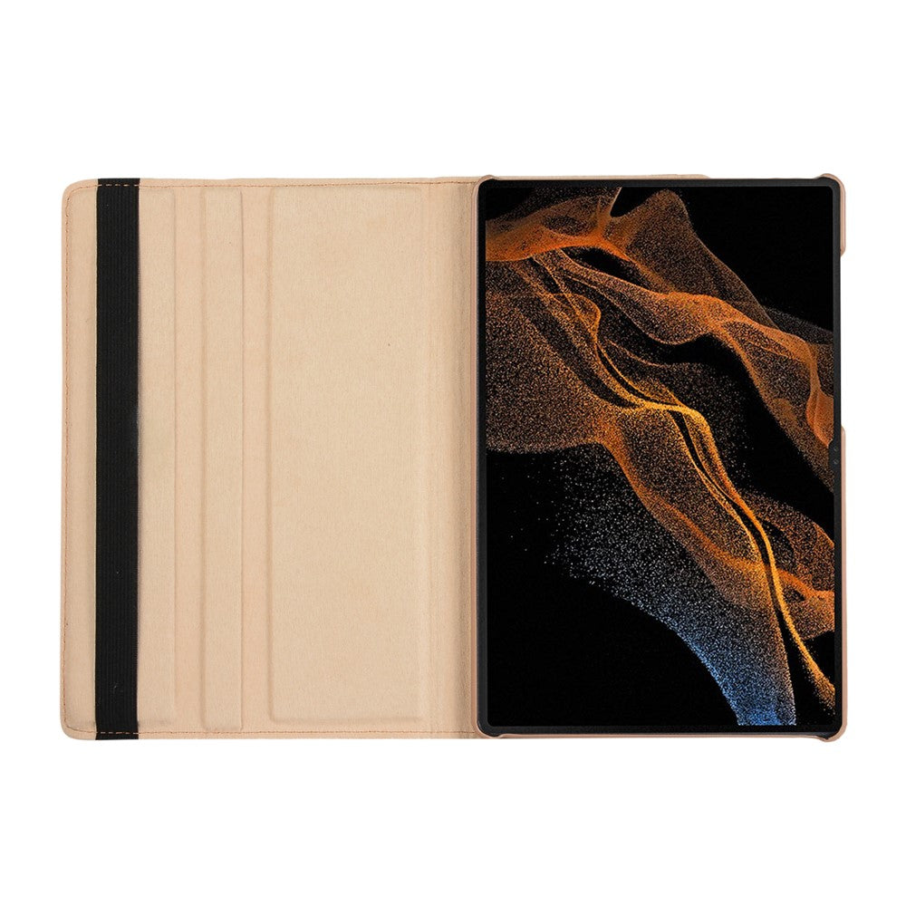 For Samsung Galaxy Tab S10 Ultra / S9 Ultra / S8 Ultra PU Leather Tablet Case 360-Degree Rotating Stand Protective Cover