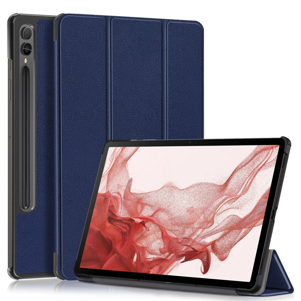 For Samsung Galaxy Tab S10+ Wi-Fi SM-X820 SM-X826B / Tab S9+ PU Leather Trifold Stand Cover Auto Wake / Sleep Smart Tablet Case