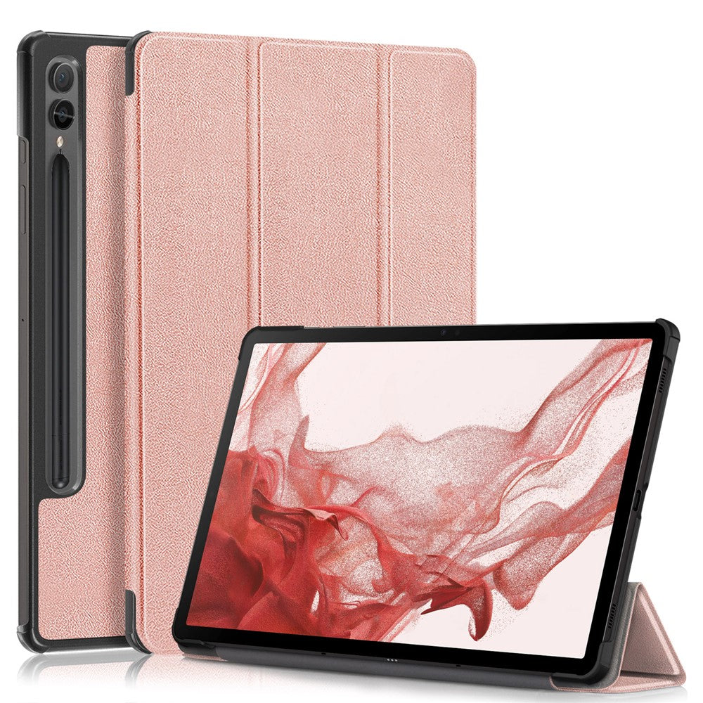 For Samsung Galaxy Tab S10+ Wi-Fi SM-X820 SM-X826B / Tab S9+ PU Leather Trifold Stand Cover Auto Wake / Sleep Smart Tablet Case