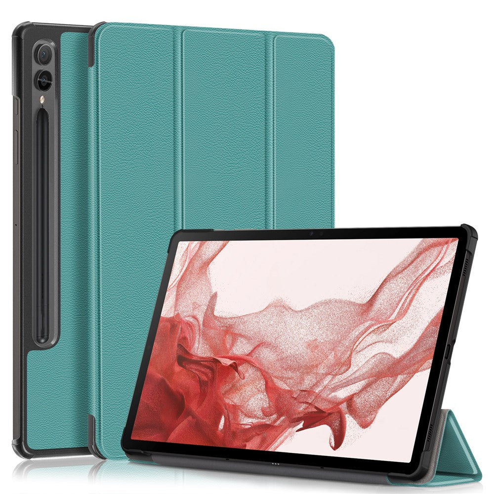 For Samsung Galaxy Tab S10+ Wi-Fi SM-X820 SM-X826B / Tab S9+ PU Leather Trifold Stand Cover Auto Wake / Sleep Smart Tablet Case