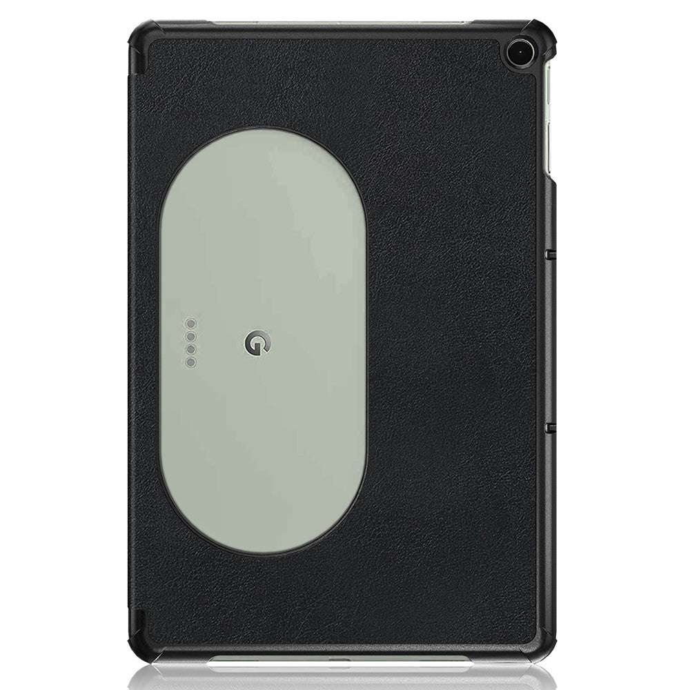 Pure Color Protective Case for Google Pixel Tablet PU Leather Anti-drop Tablet Cover with Case Tri-fold Stand
