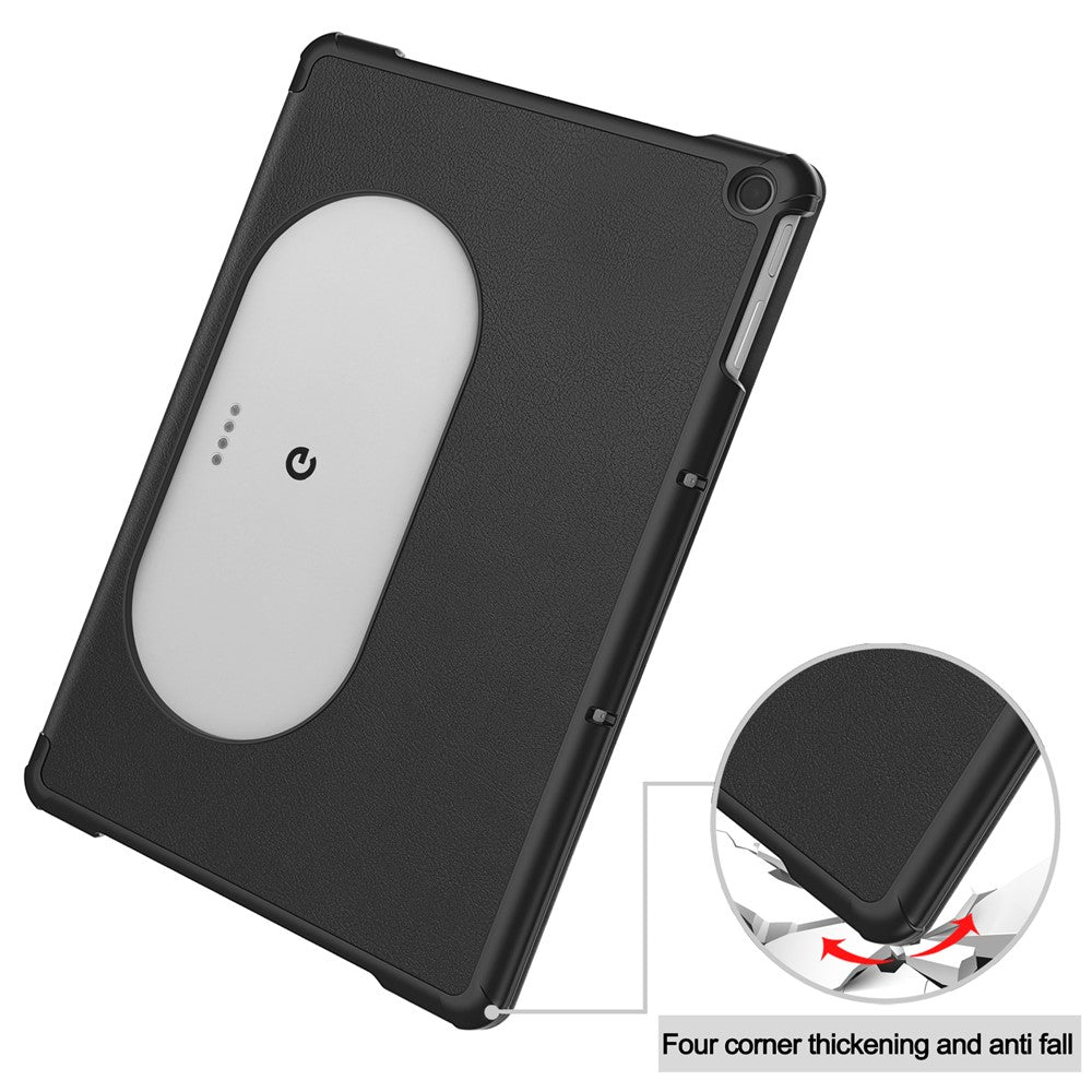 For Google Pixel Tablet Tri-fold Stand Tablet Case PU Leather Anti-drop Tablet Cover