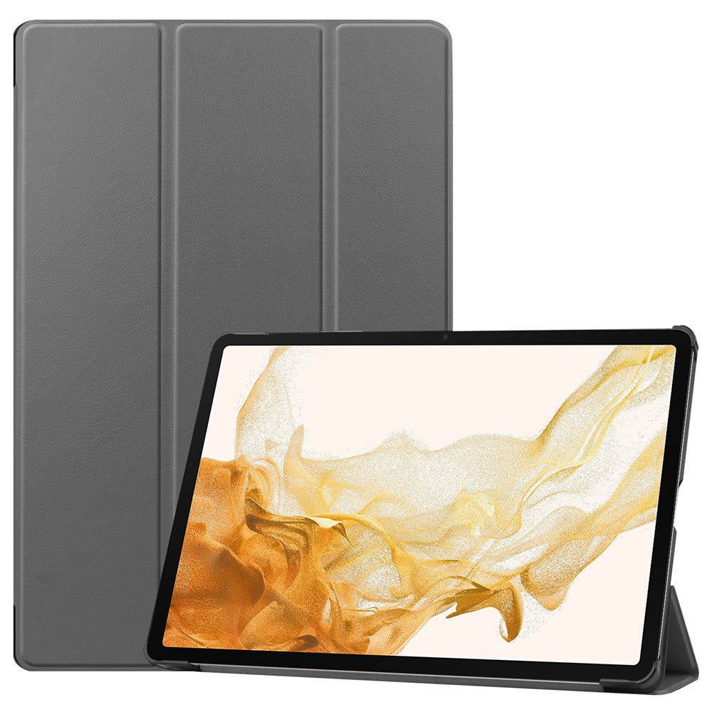 For Samsung Galaxy Tab S9+ Tri-Fold Stand Tablet Case PU Leather Shock Resistant Smart Cover