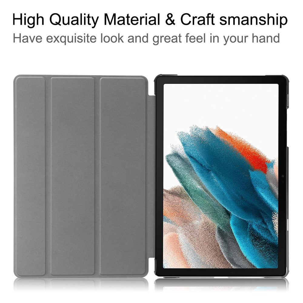 For Samsung Galaxy Tab A9 Tri-fold Stand PU Leather Tablet Case Full Protection Tablet Cover