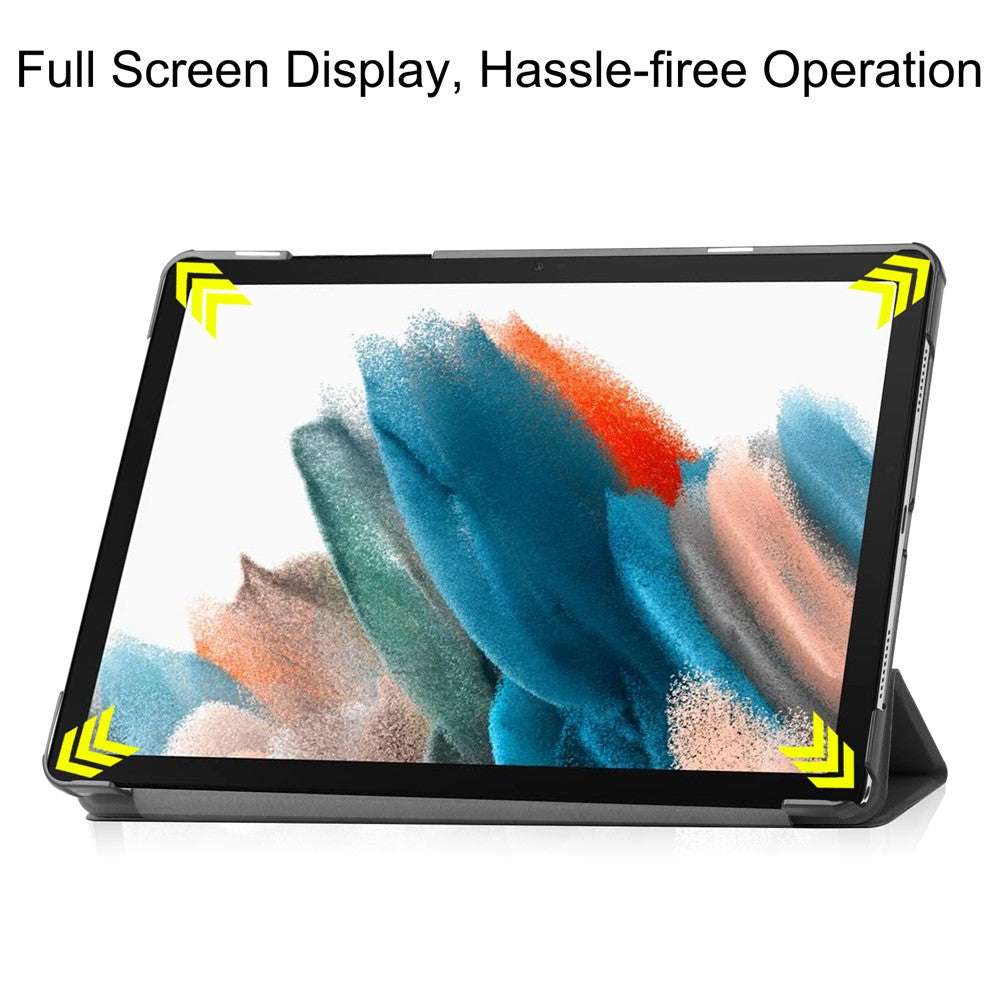 For Samsung Galaxy Tab A9 Tri-fold Stand PU Leather Tablet Case Full Protection Tablet Cover