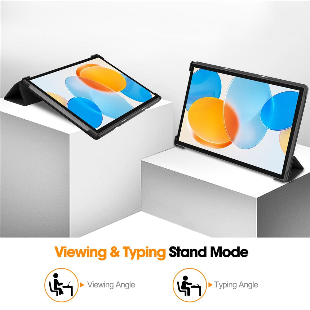 For Teclast M40 / M40 Plus / P20 HD / P20S Tablet Case Tri-fold Stand PU Leather Anti-drop Tablet Cover