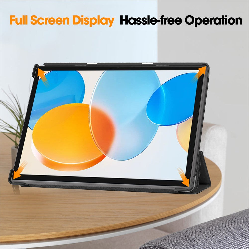 For Teclast M40 / M40 Plus / P20 HD / P20S Tablet Case Tri-fold Stand PU Leather Anti-drop Tablet Cover