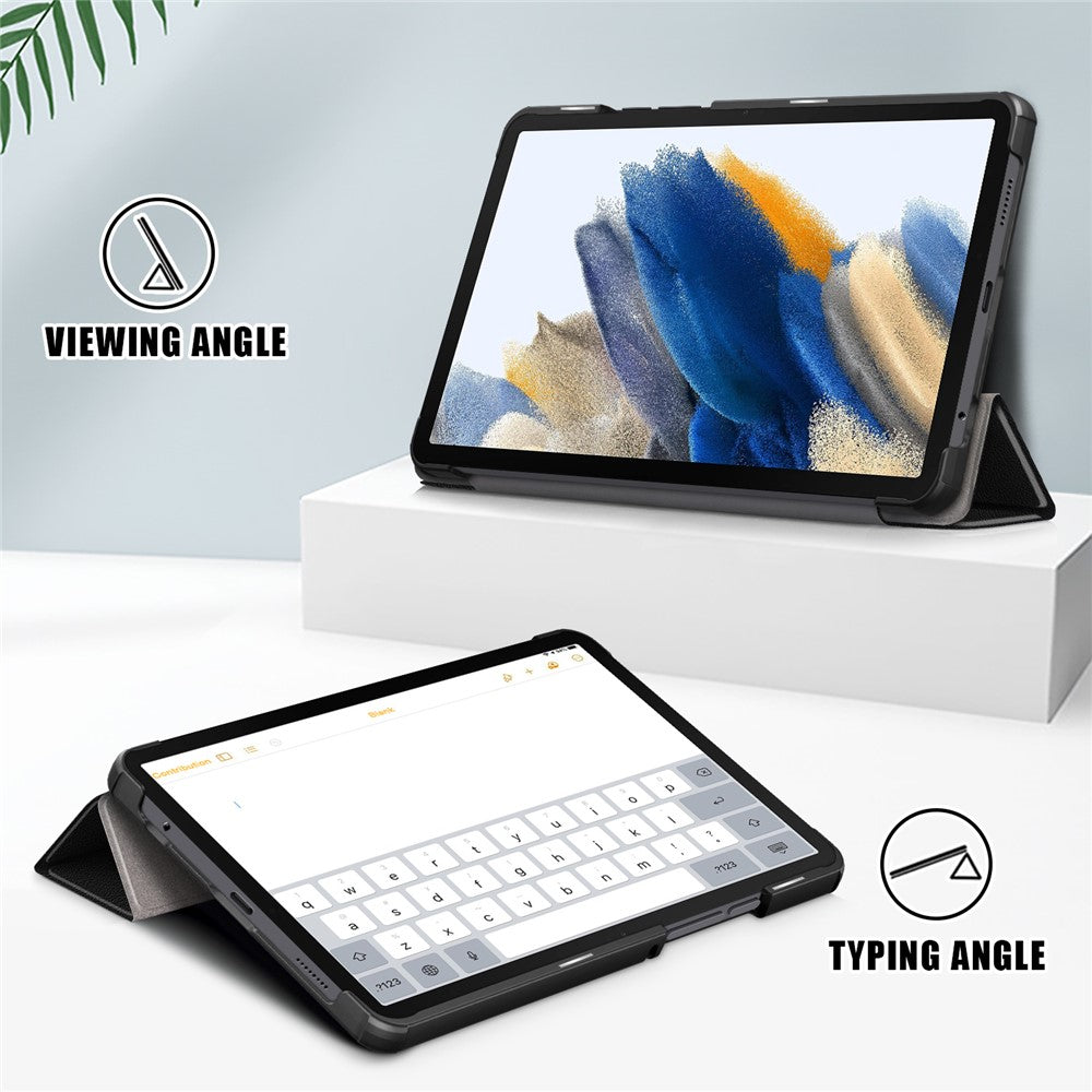 For Samsung Galaxy Tab A9 X115 PU Leather Tablet Case Tri-fold Stand Cover