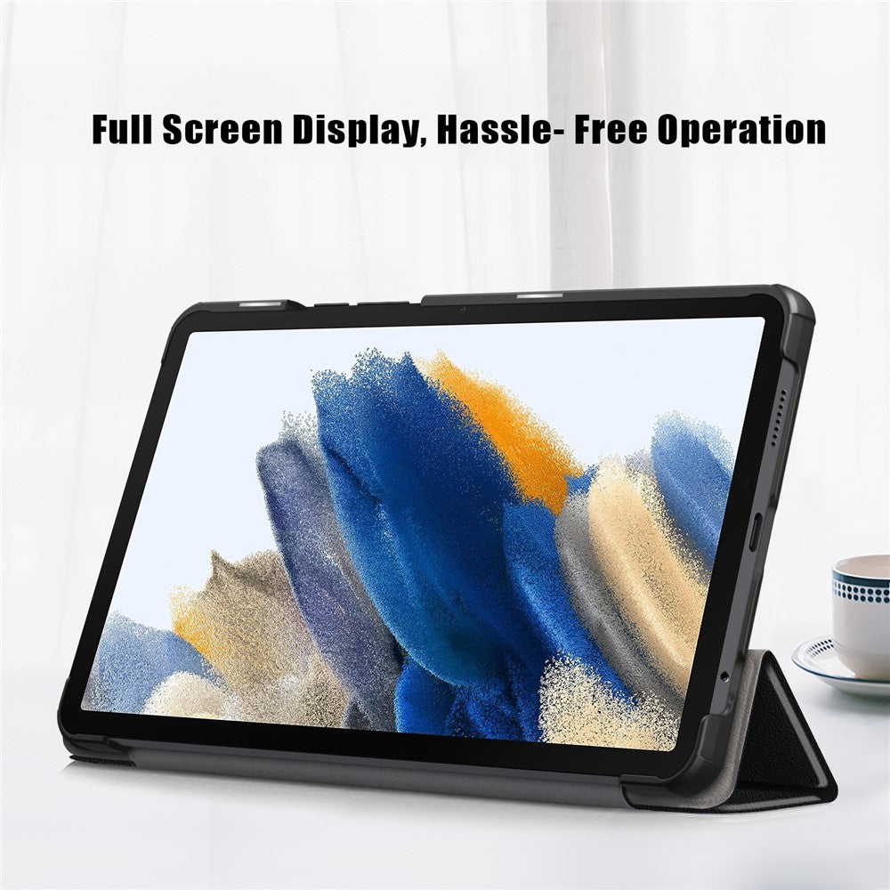 For Samsung Galaxy Tab A9 X115 PU Leather Tablet Case Tri-fold Stand Cover
