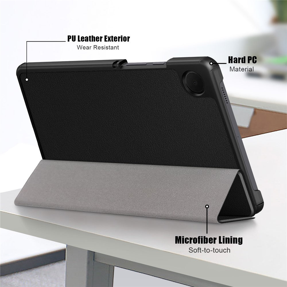 For Samsung Galaxy Tab A9 X115 PU Leather Tablet Case Tri-fold Stand Cover