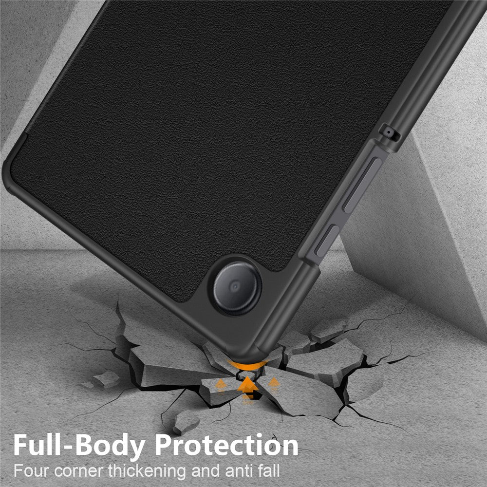 For Samsung Galaxy Tab A9 X115 PU Leather Tablet Case Tri-fold Stand Cover