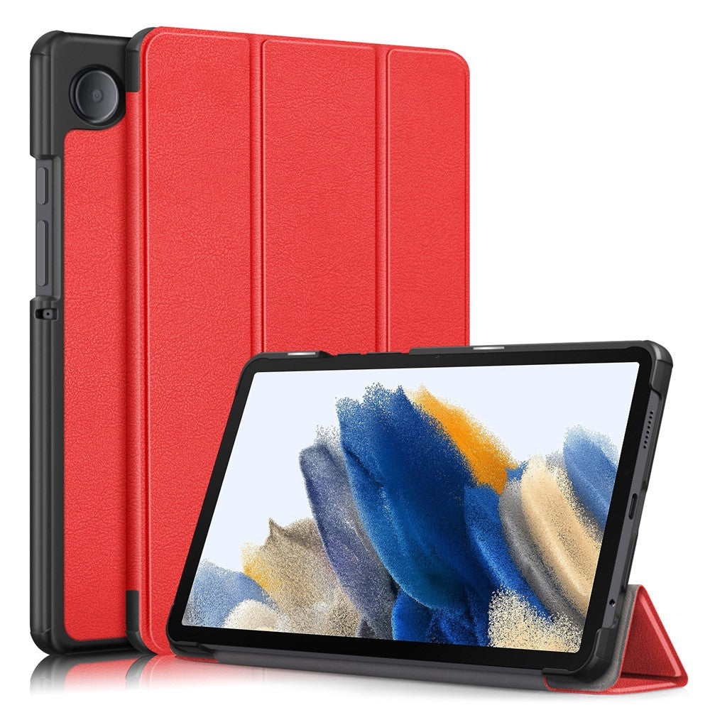 For Samsung Galaxy Tab A9 X115 PU Leather Tablet Case Tri-fold Stand Cover