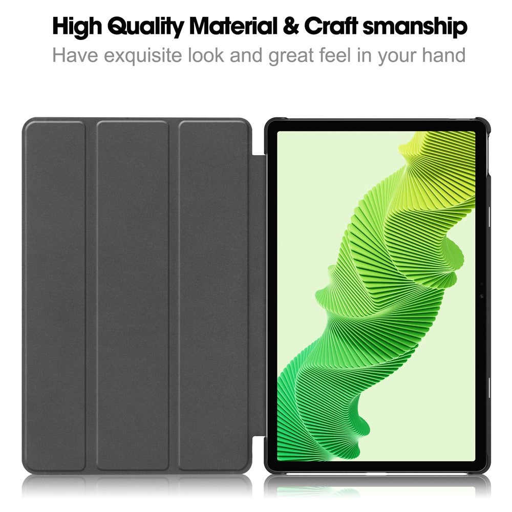For Realme Pad 2 Trifold Stand Tablet Case PU Leather Full Protection Cover