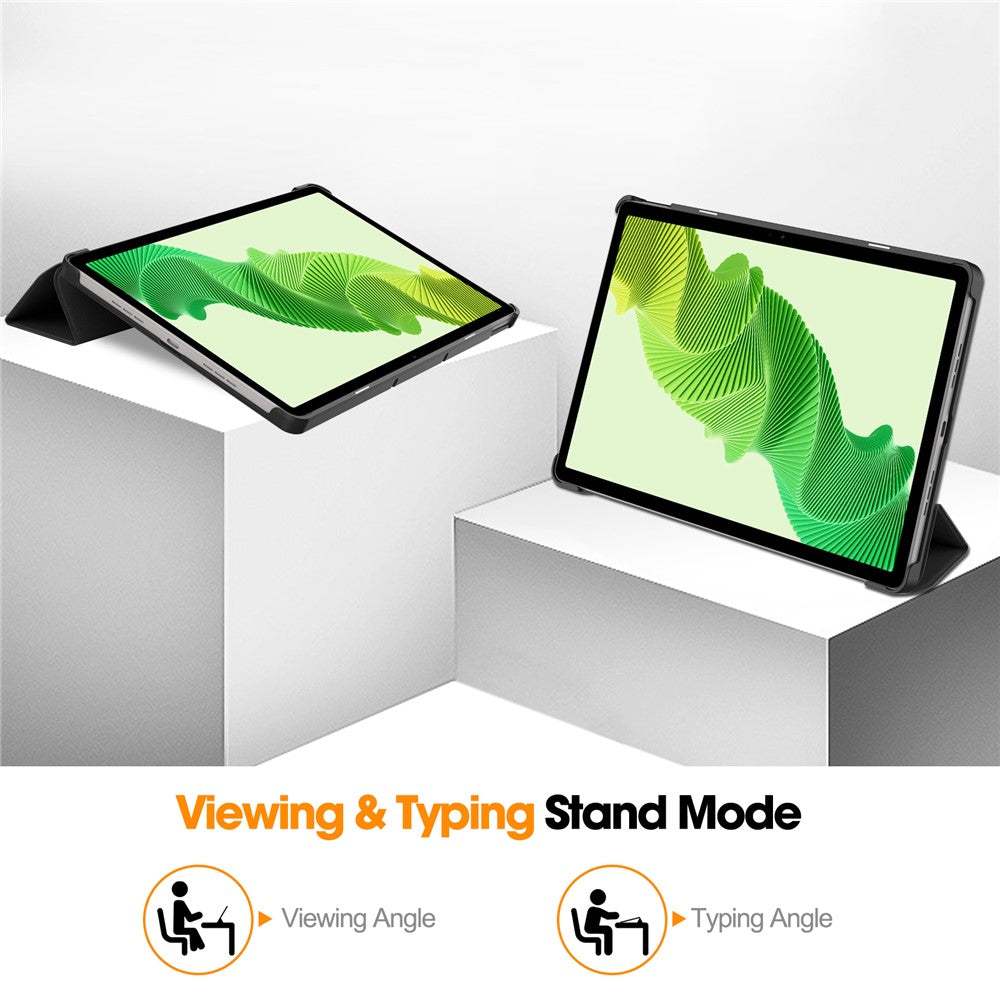 For Realme Pad 2 Trifold Stand Tablet Case PU Leather Full Protection Cover