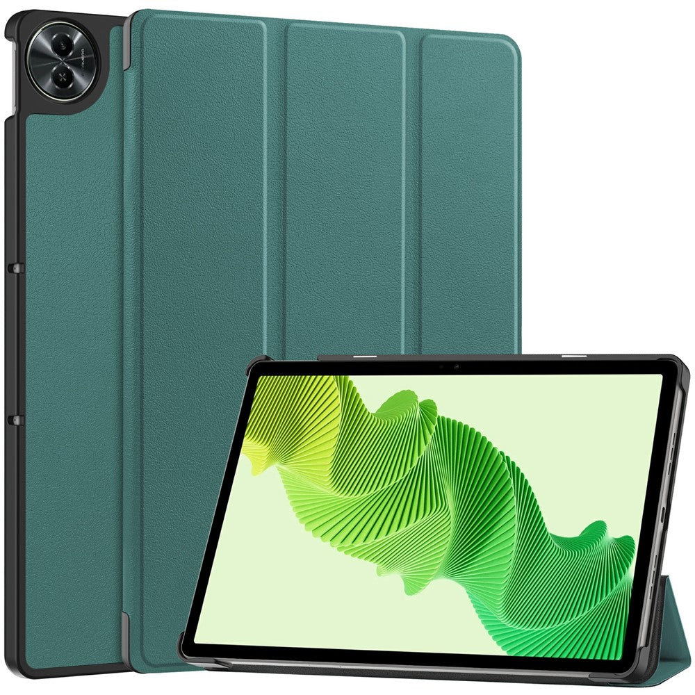 For Realme Pad 2 Trifold Stand Tablet Case PU Leather Full Protection Cover