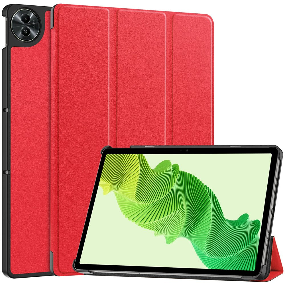 For Realme Pad 2 Trifold Stand Tablet Case PU Leather Full Protection Cover