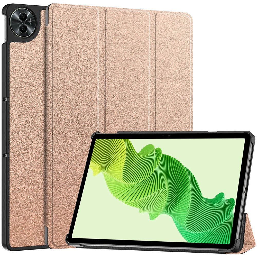 For Realme Pad 2 Trifold Stand Tablet Case PU Leather Full Protection Cover