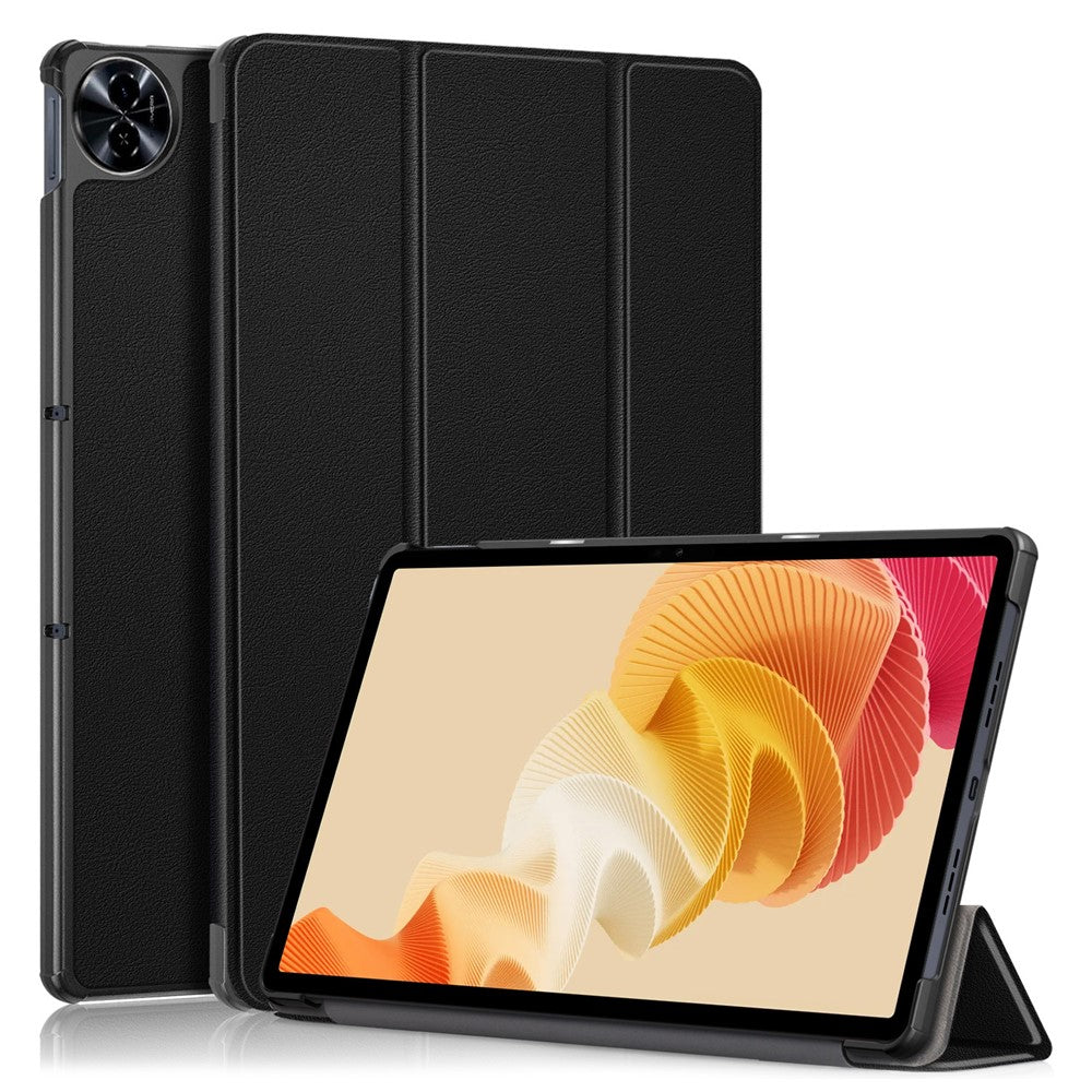 For Realme Pad 2 PU Leather Trifold Stand Cover Full Protection Shock Resistant Tablet Case