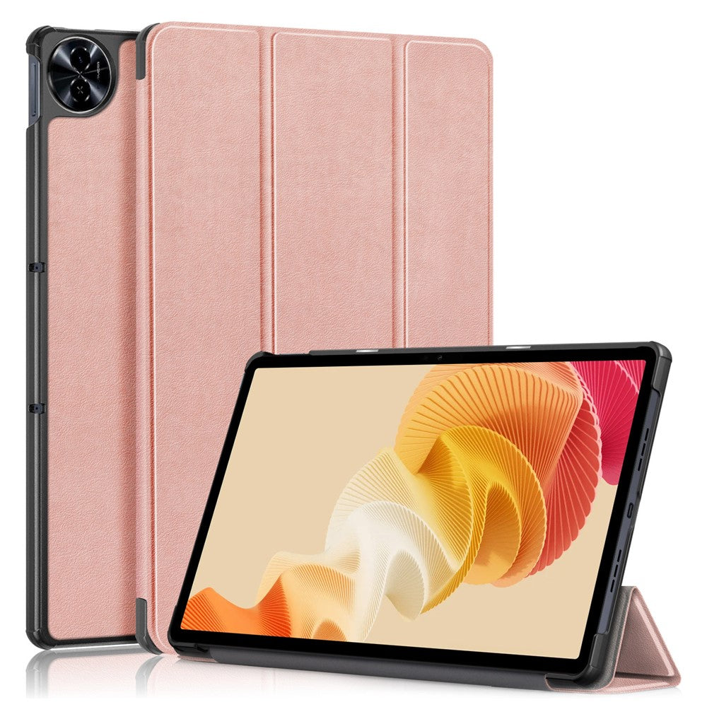 For Realme Pad 2 PU Leather Trifold Stand Cover Full Protection Shock Resistant Tablet Case