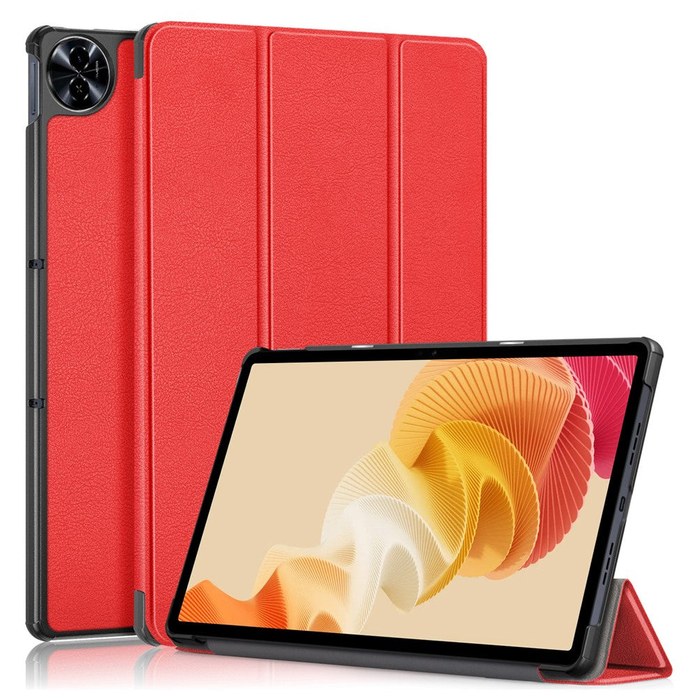 For Realme Pad 2 PU Leather Trifold Stand Cover Full Protection Shock Resistant Tablet Case