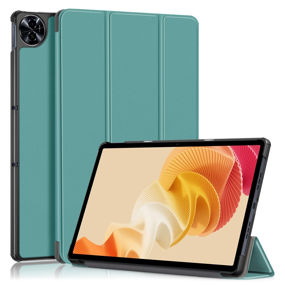 For Realme Pad 2 PU Leather Trifold Stand Cover Full Protection Shock Resistant Tablet Case