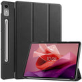 For Lenovo Tab P12 PU Leather Case Tri-fold Stand Full Protection Tablet Cover