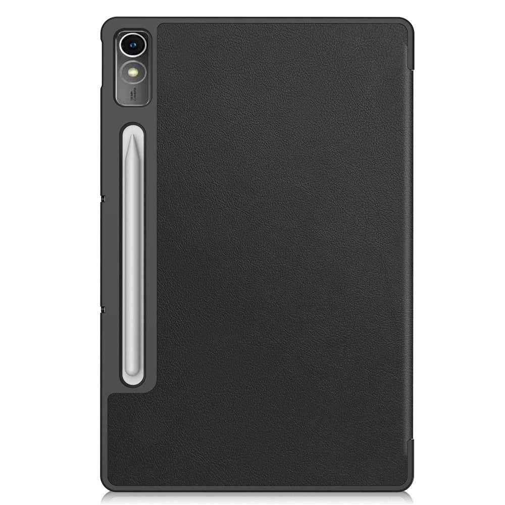For Lenovo Tab P12 PU Leather Case Tri-fold Stand Full Protection Tablet Cover