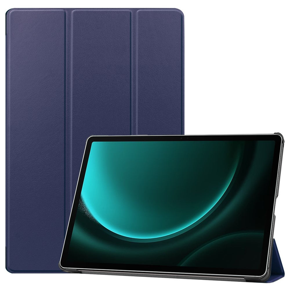 For Samsung Galaxy Tab S9 FE+ Leather Case Tablet Cover with Tri-fold Stand