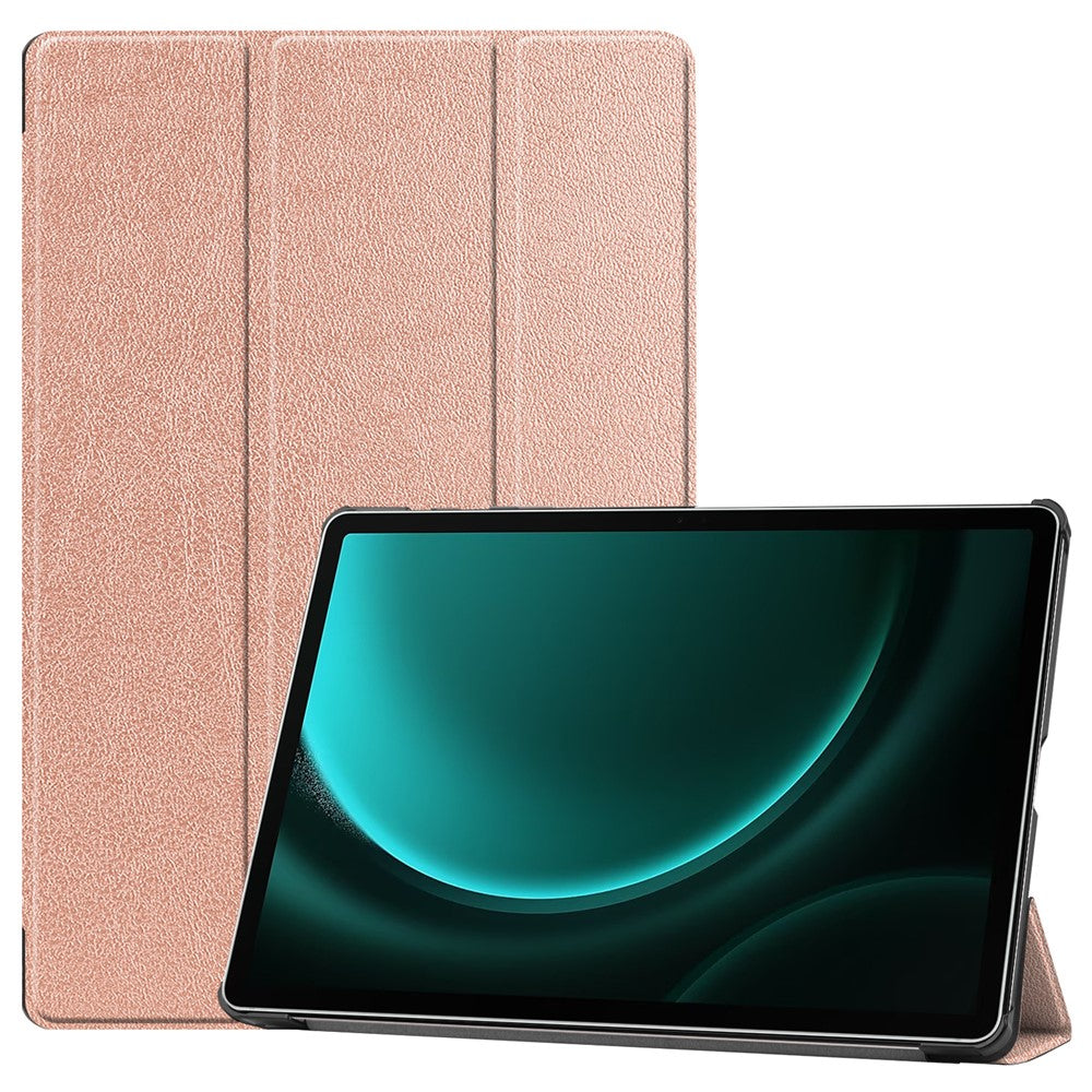 For Samsung Galaxy Tab S9 FE+ Leather Case Tablet Cover with Tri-fold Stand