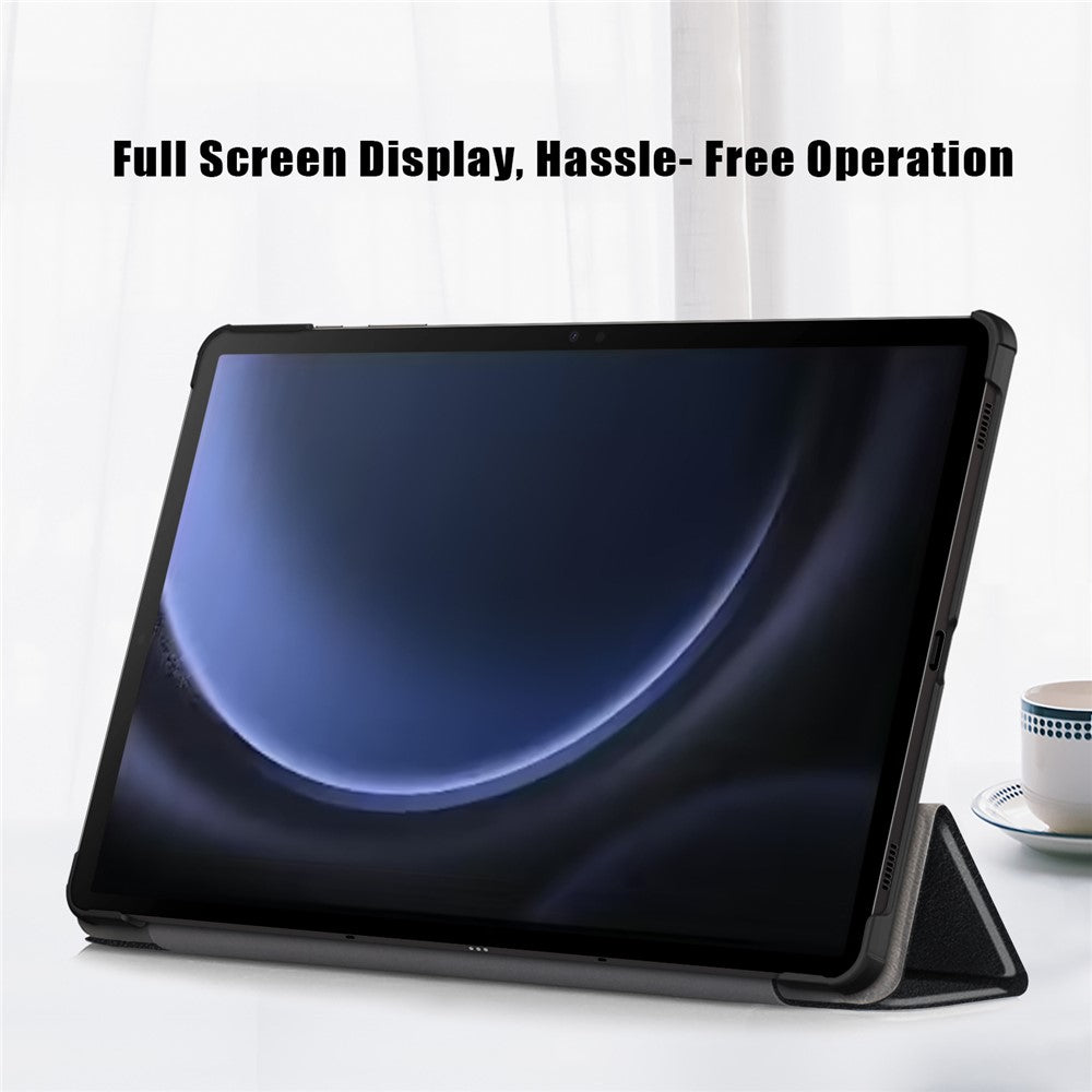 For Samsung Galaxy Tab S10 FE / S9 FE SM-X510 SM-X516 / S9 Leather Case Trifold Stand Tablet Cover