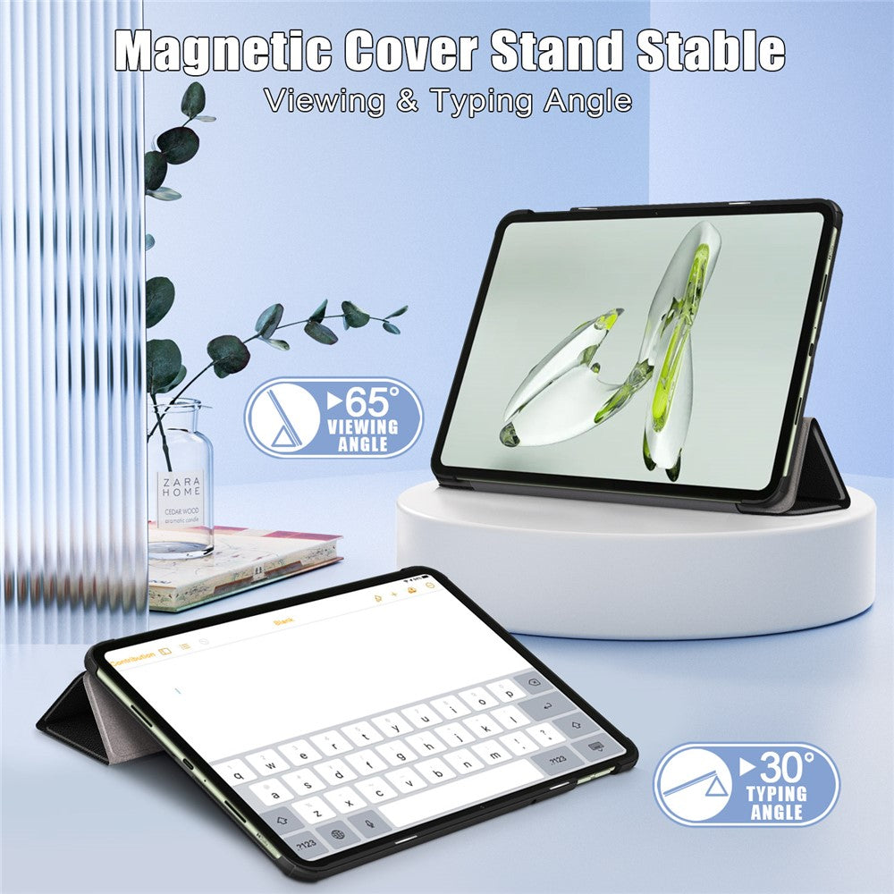 PU Leather Case for OnePlus Pad Go/Oppo Pad Air 2/Pad Neo Trifold Stand Tablet Cover