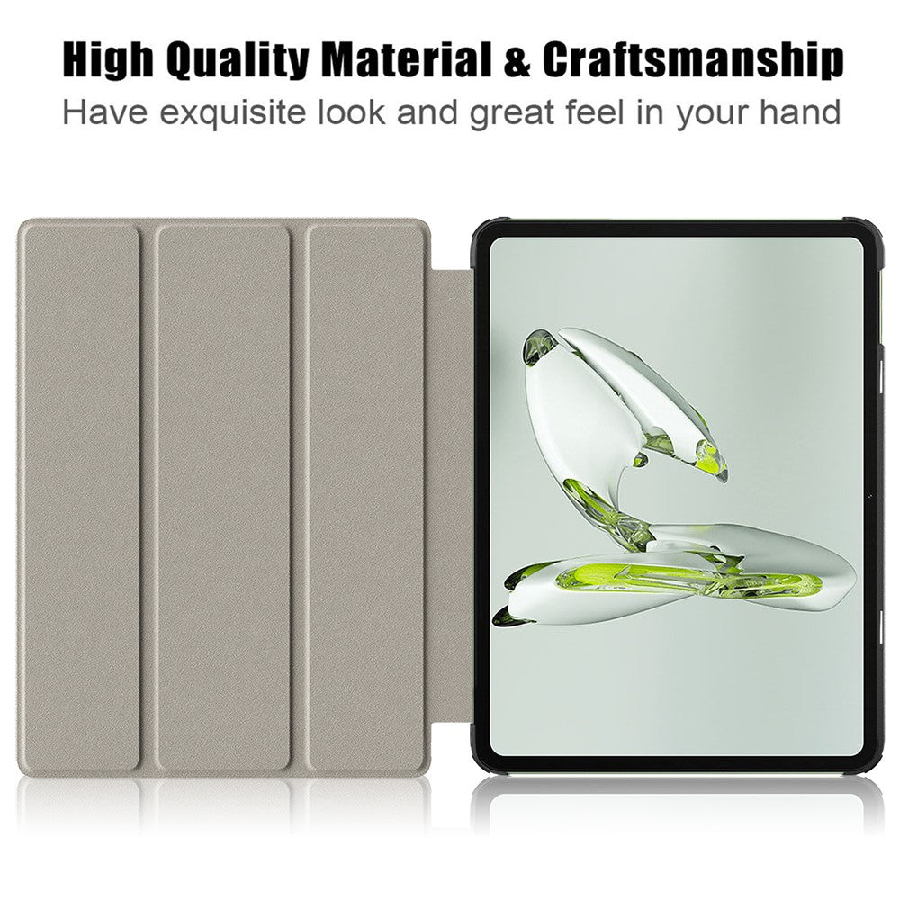 PU Leather Case for OnePlus Pad Go/Oppo Pad Air 2/Pad Neo Trifold Stand Tablet Cover