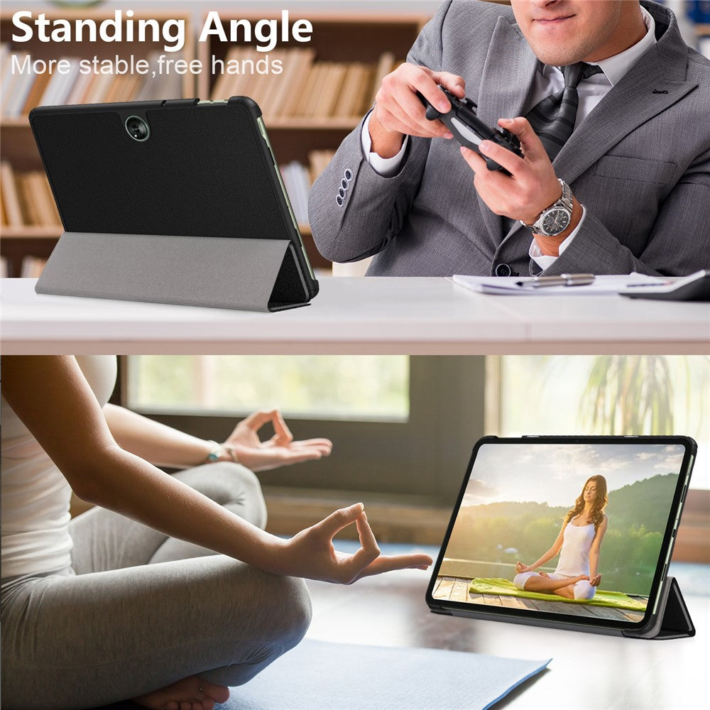 PU Leather Case for OnePlus Pad Go/Oppo Pad Air 2/Pad Neo Trifold Stand Tablet Cover