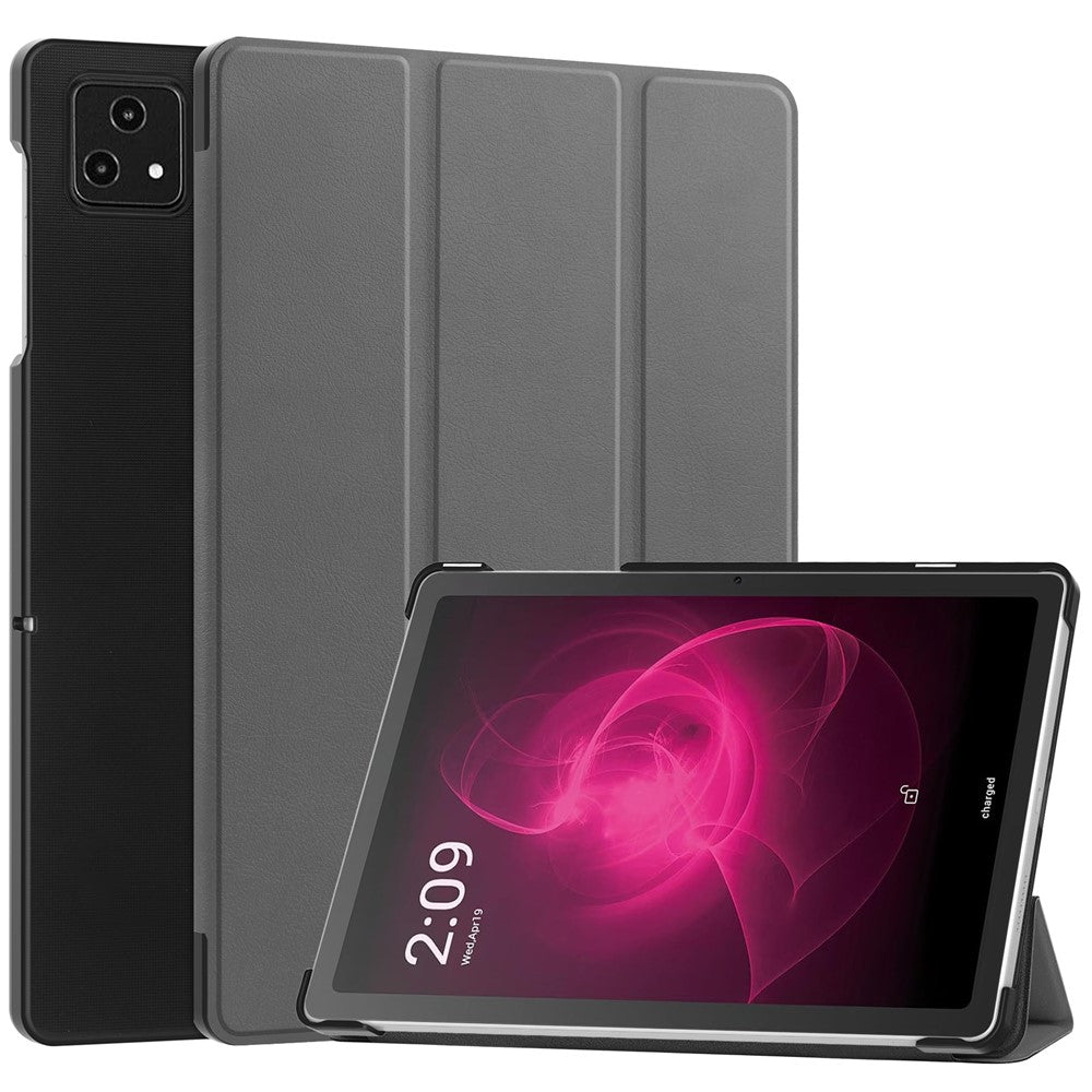 For T-Mobile REVVL Tab Tri-fold Stand Smart Case PU Leather Tablet Cover