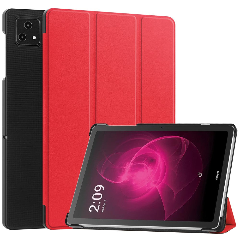 For T-Mobile REVVL Tab Tri-fold Stand Smart Case PU Leather Tablet Cover