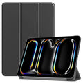 For iPad Pro 11 (2025) / 11 (2024) Case PC+PU Auto Wake Sleep Tablet Shell with Tri-fold Stand