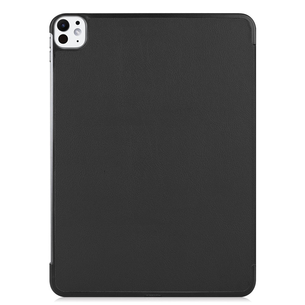 For iPad Pro 11 (2025) / 11 (2024) Case PC+PU Auto Wake Sleep Tablet Shell with Tri-fold Stand