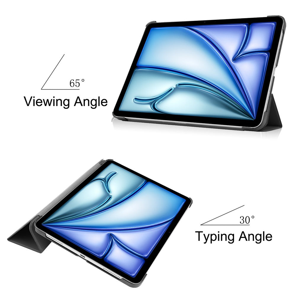 For iPad Air 11 (2026) / (2025) / (2024) Case PU Leather Protective Tri-Fold Stand Smart Cover
