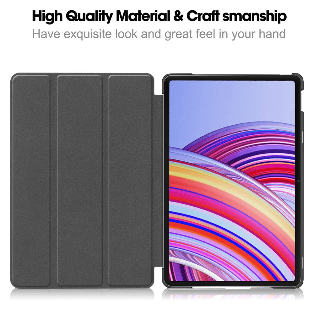 Tablet Case for Xiaomi Redmi Pad Pro/Redmi Pad Pro 5G/Poco Pad Tri-Fold Stand Leather Cover