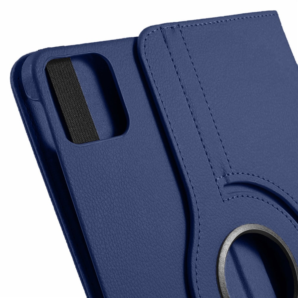 For Xiaomi Pad 6S Pro 12.4 Case Rotating Stand PU Leather+PC Tablet Cover with Elastic Band