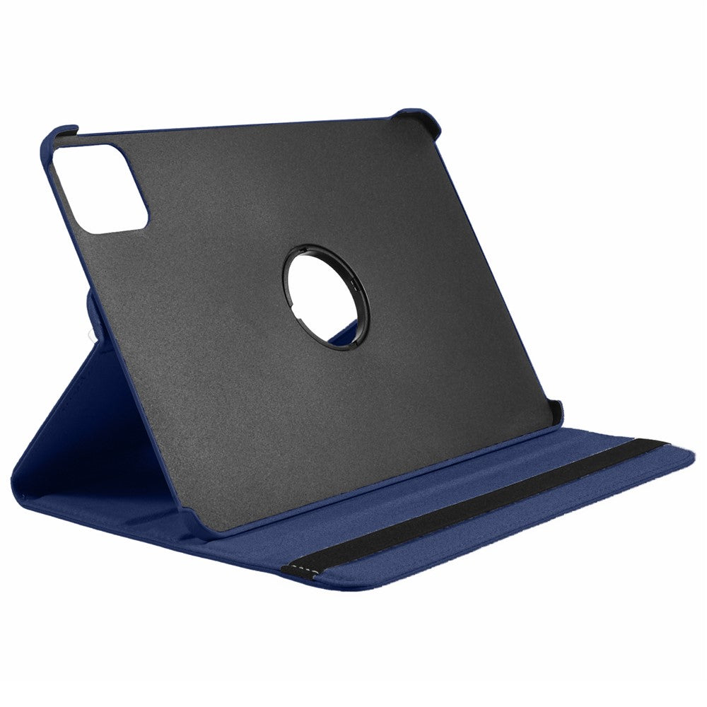 For Xiaomi Pad 6S Pro 12.4 Case Rotating Stand PU Leather+PC Tablet Cover with Elastic Band
