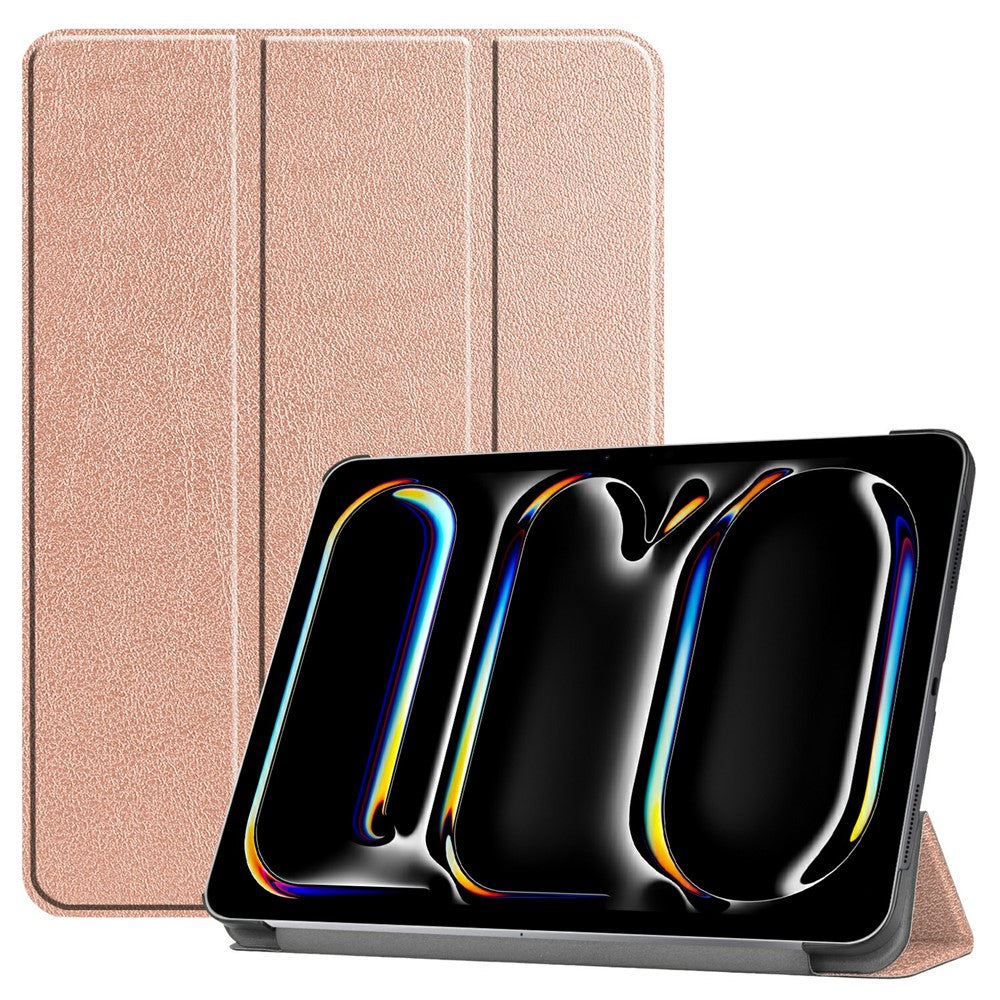 For iPad Pro 13 (2025) / 13 (2024) Case Auto Wake / Sleep Tri-Fold Stand Leather Tablet Cover