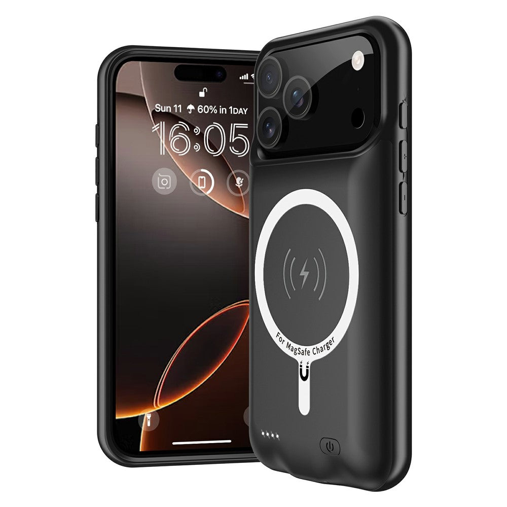 A29S For iPhone 17 Pro Phone Charger Battery Case Soft Edge 6000mAh Power Bank Compatible with MagSafe