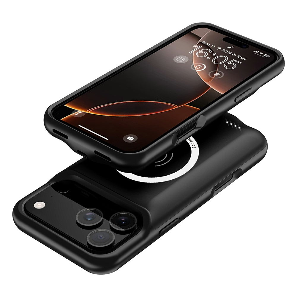 A29S For iPhone 17 Pro Phone Charger Battery Case Soft Edge 6000mAh Power Bank Compatible with MagSafe