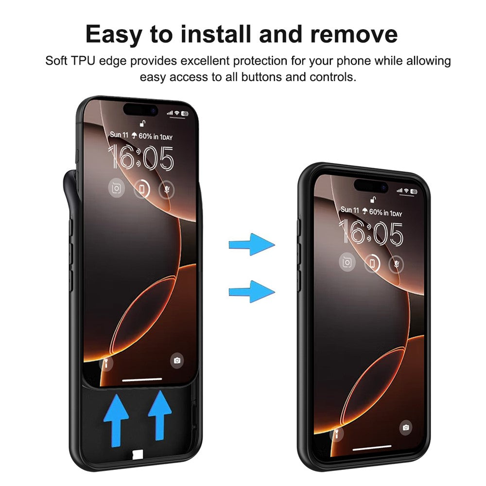A29S For iPhone 17 Pro Phone Charger Battery Case Soft Edge 6000mAh Power Bank Compatible with MagSafe