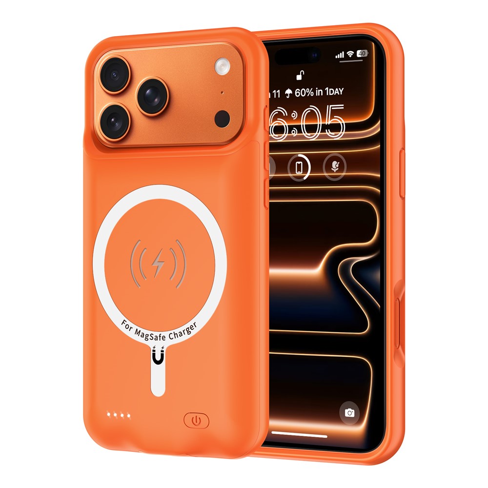 A29S For iPhone 17 Pro Phone Charger Battery Case Soft Edge 6000mAh Power Bank Compatible with MagSafe
