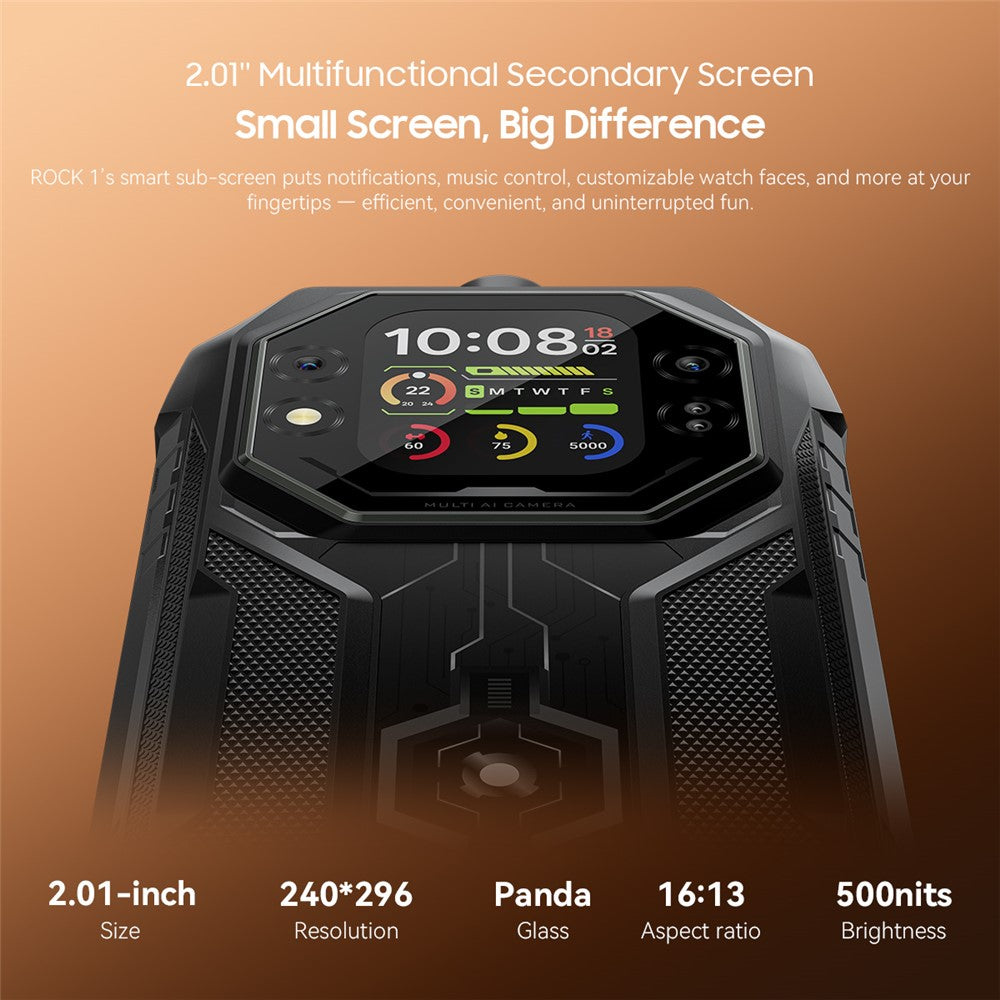 BLACKVIEW ROCK 1 AI Rugged Smartphone 6.56 Inch Screen Android 16 4G Cellphone with 15000mAh Battery, 8GB+16GB